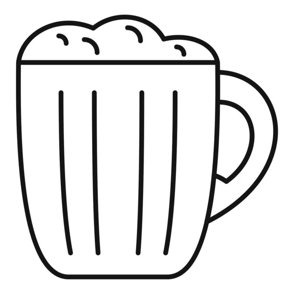 Mug kvass图标，轮廓样式 — 图库矢量图片