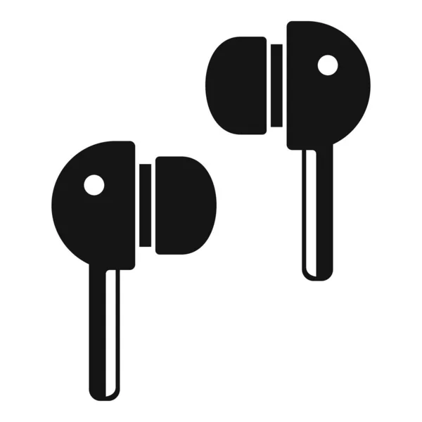 Icône écouteurs sans fil, style simple — Image vectorielle