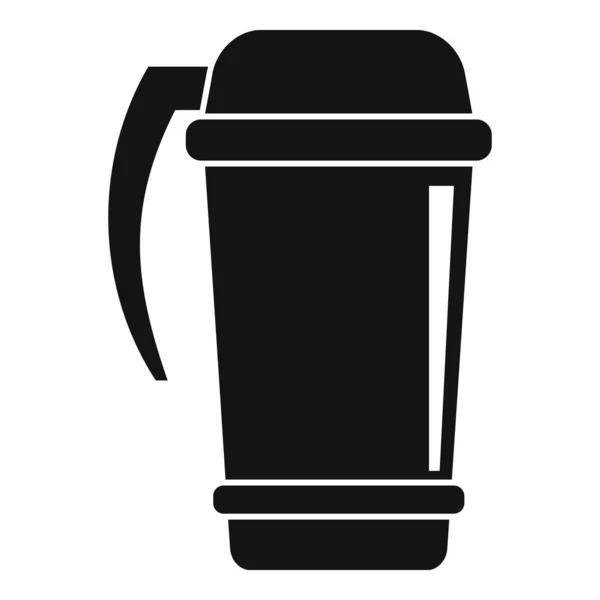 Kaffee-Thermo-Tasse Symbol, einfacher Stil — Stockvektor