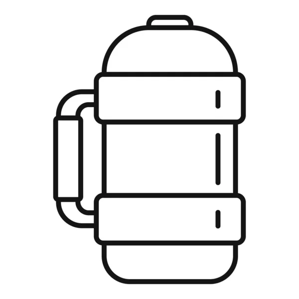 Vakuově izolovaná ikona láhve, obrys — Stockový vektor