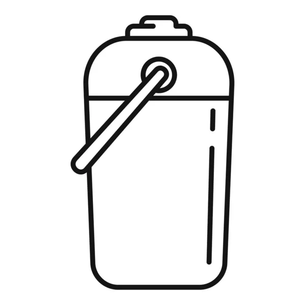Icône de bouteille thermo, style contour — Image vectorielle