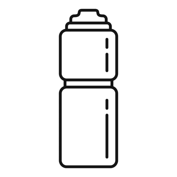 Ikone der Thermoflasche, umrissener Stil — Stockvektor