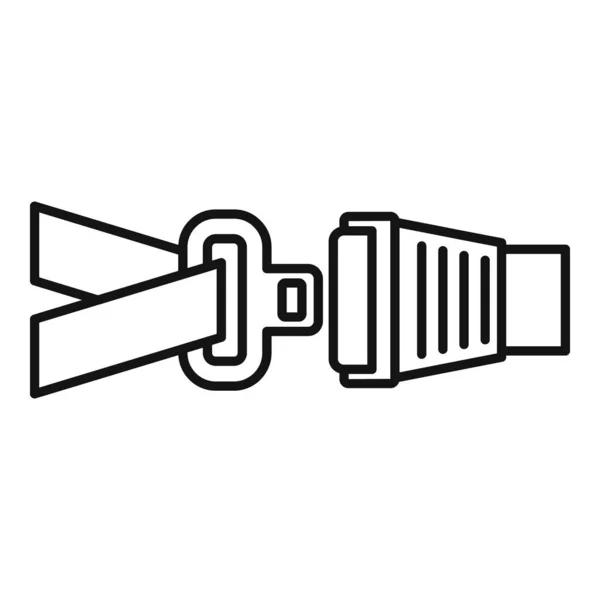 Icône de la ceinture de sécurité, style contour — Image vectorielle