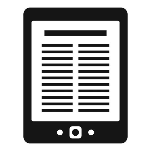 Bibliothek ebook-Symbol, einfacher Stil — Stockvektor