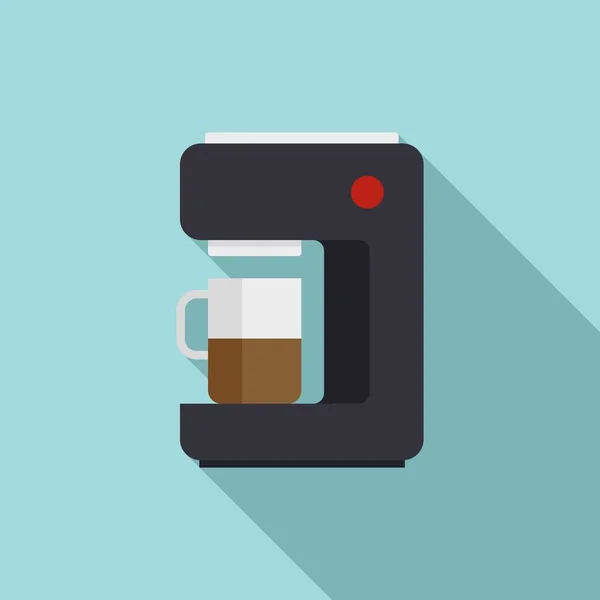 Accueil icône de la machine à café, style plat — Image vectorielle