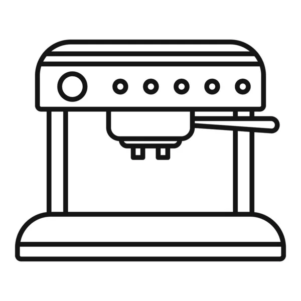 Koffiezetapparaat pictogram, omtrek stijl — Stockvector