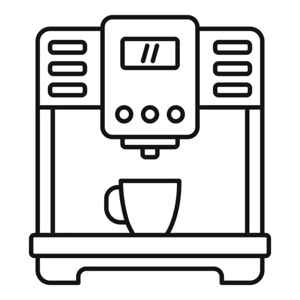 Commercial coffee machine icon, outline style — Stock Vector
