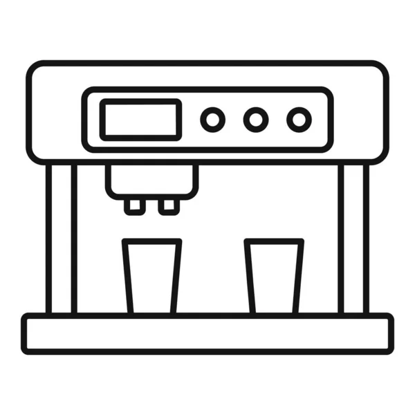 Ícone de máquina cappuccino, estilo esboço — Vetor de Stock