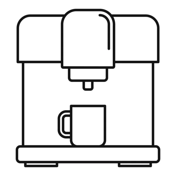 Barista icono de la máquina de café, el estilo del esquema — Vector de stock