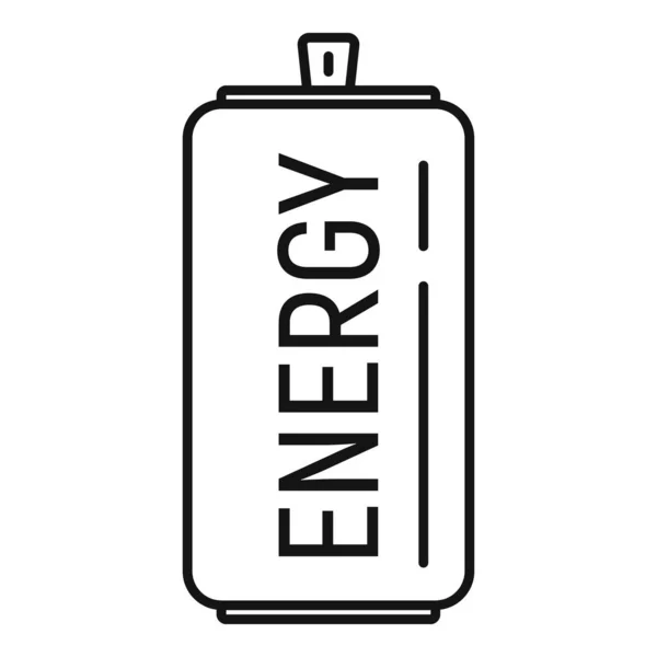 Energía energía bebida icono, contorno estilo — Vector de stock