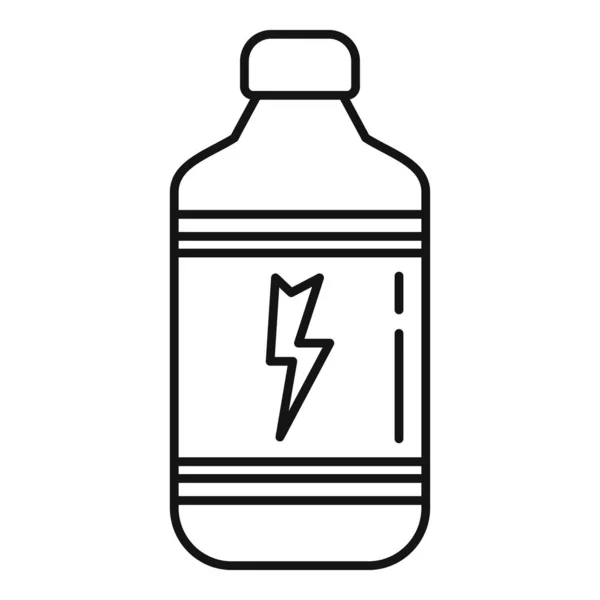 Paquete de energía bebida icono de vidrio, estilo de esquema — Vector de stock