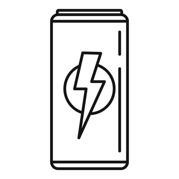 Zumo energía bebida icono, contorno estilo — Vector de stock