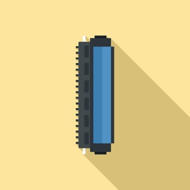 Toner cartridge icon, flat style clipart