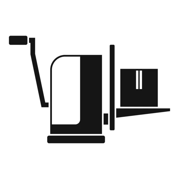 Parcel lift equipment icon, simple style — Wektor stockowy