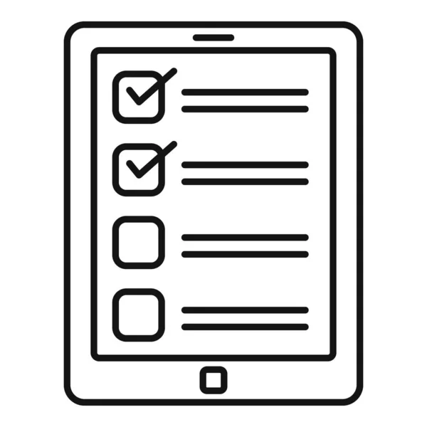 Inventory tablet icon, outline style — Stockový vektor