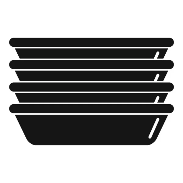Plastic plates icon, simple style — Stock vektor