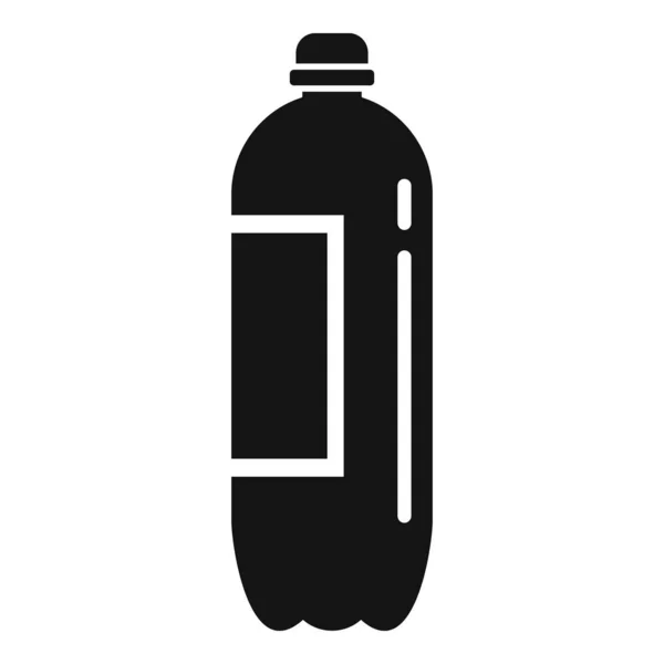 Plastic fles pictogram, eenvoudige stijl — Stockvector