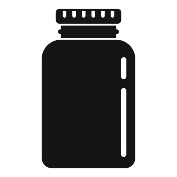 Plastic protein jar icon, simple style — Stok Vektör