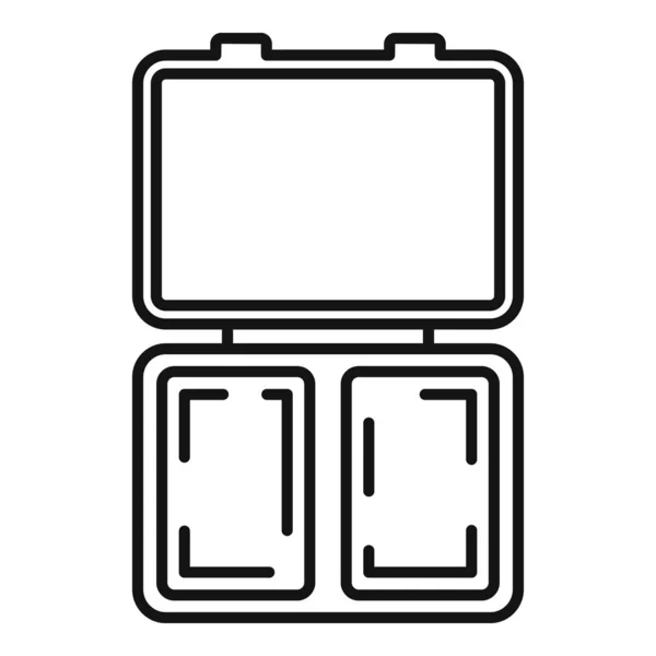 Voedsel container icoon, omtrek stijl — Stockvector
