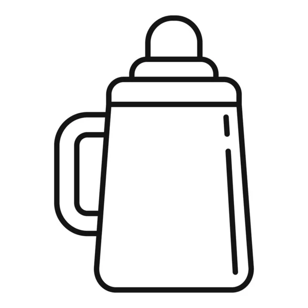 Kid milk bottle icon, outline style — Stockvector