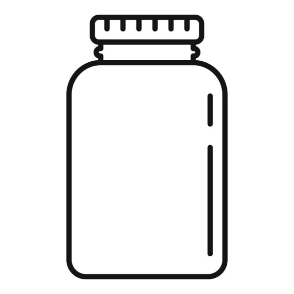 Plastic protein jar icon, outline style — Stockvektor