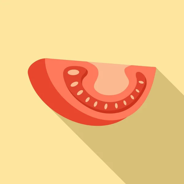 Tomato piece icon, flat style — Stockový vektor