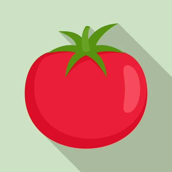 Raw tomato icon, flat style — Stockový vektor