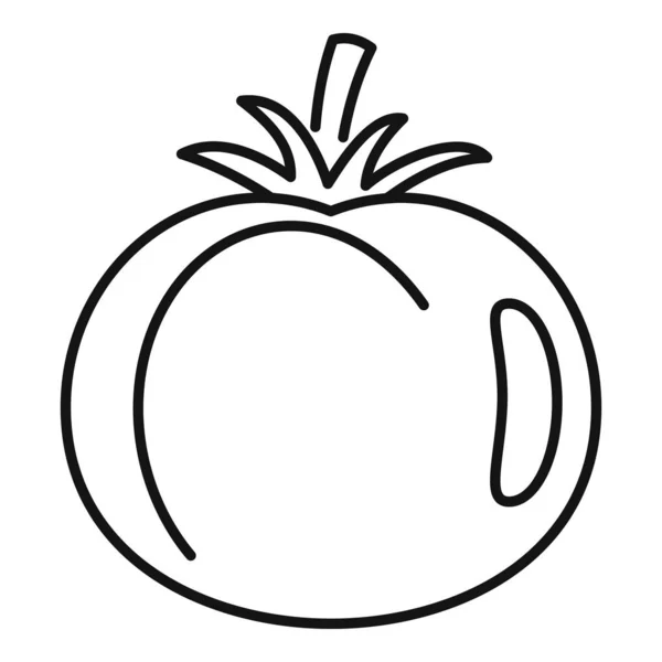 Icono de comida de tomate, estilo de esquema — Vector de stock