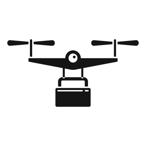 Ícone de entrega do drone da loja, estilo simples — Vetor de Stock