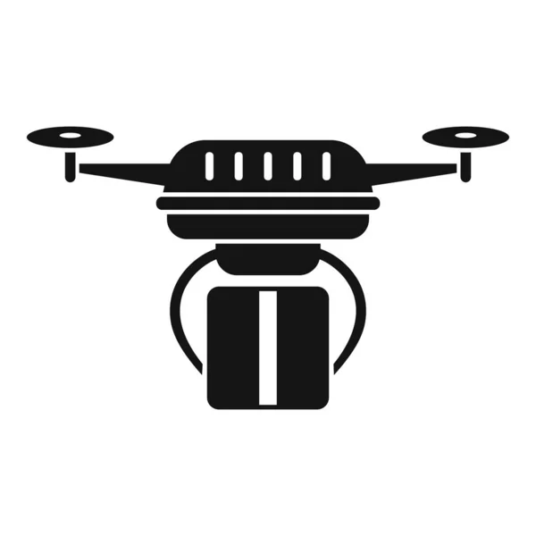 Ícone de entrega robô drone, estilo simples — Vetor de Stock
