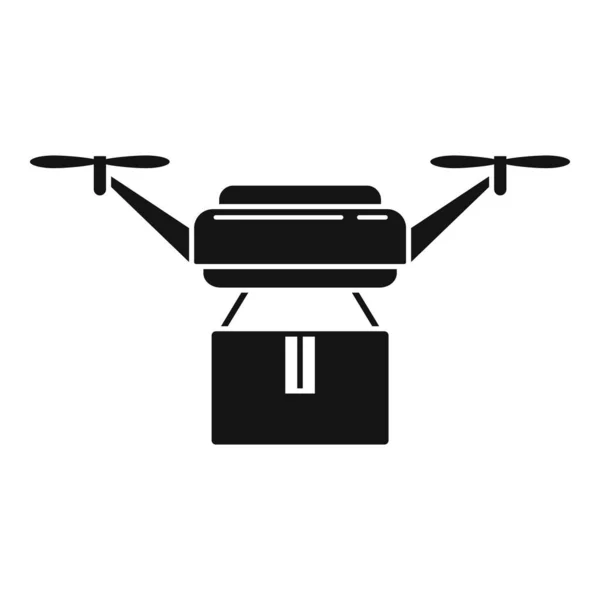 Parcel drone ícone de entrega, estilo simples — Vetor de Stock