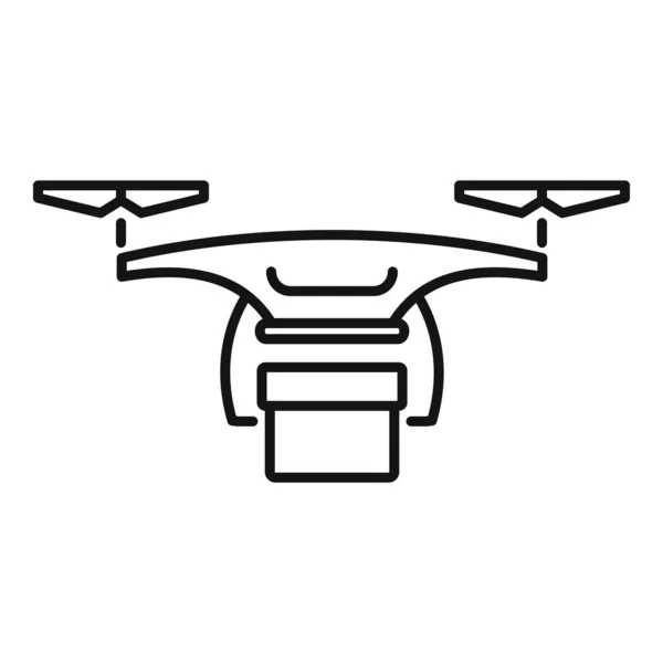 Ícone de entrega de drone, estilo esboço — Vetor de Stock