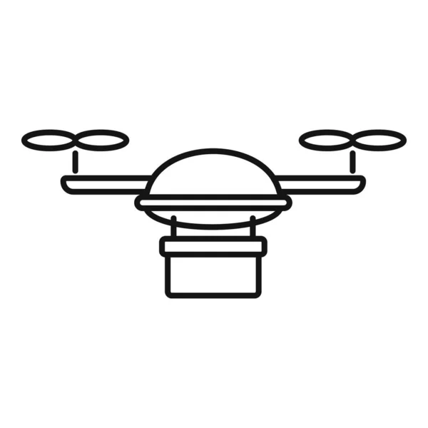 Icône de livraison de drone d'air, style de contour — Image vectorielle