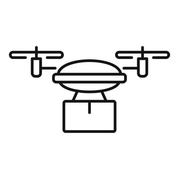 Express drone delivery icon, outline style — Stockový vektor
