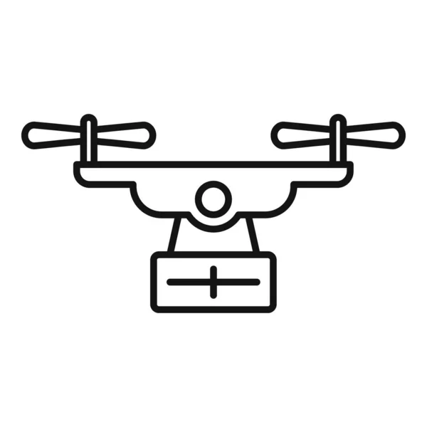Exporter l'icône de livraison de drone, style contour — Image vectorielle