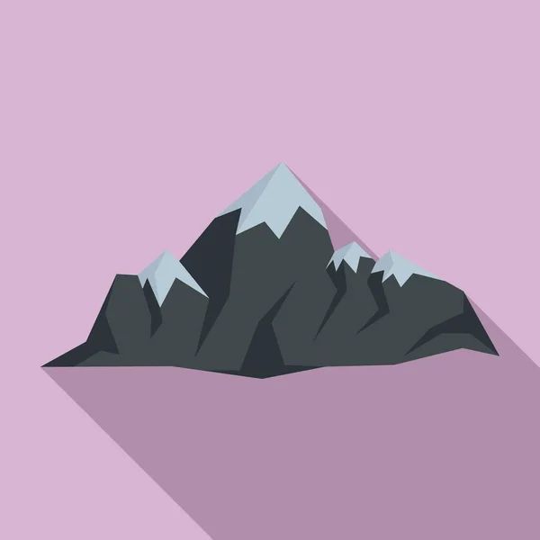Swiss mountains icon, flat style — Stok Vektör