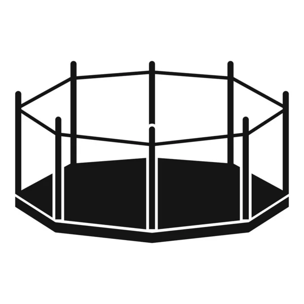 Mma octagon icon, simple style — Stock Vector
