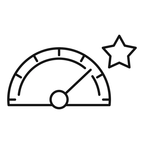 Ref-speedometer icon, outline style — стоковый вектор