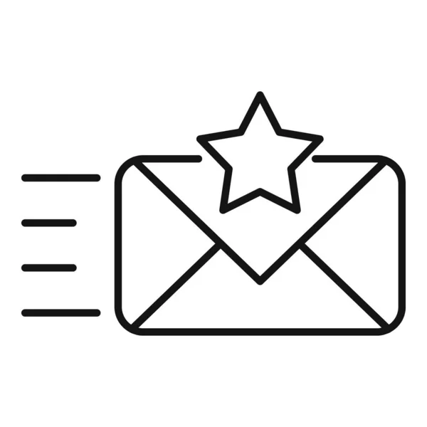 Send smm mail icon, outline style — 스톡 벡터