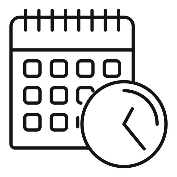 Ikona kalendarz Office, styl konturu — Wektor stockowy