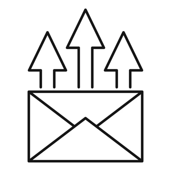 Send seo mail icon, outline style — Stok Vektör