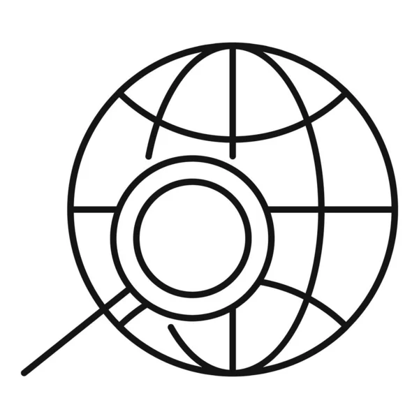 Icono de smm global, estilo de esquema — Vector de stock