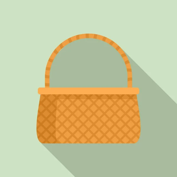 Basketry icon, flat style — Stok Vektör