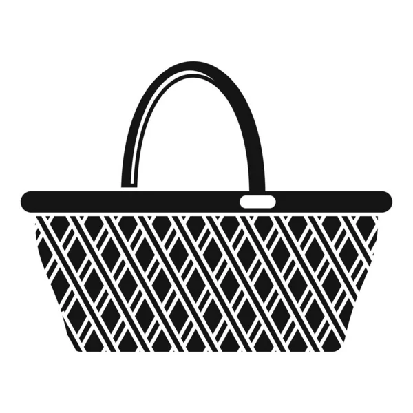 Icono de cestería, estilo simple — Vector de stock