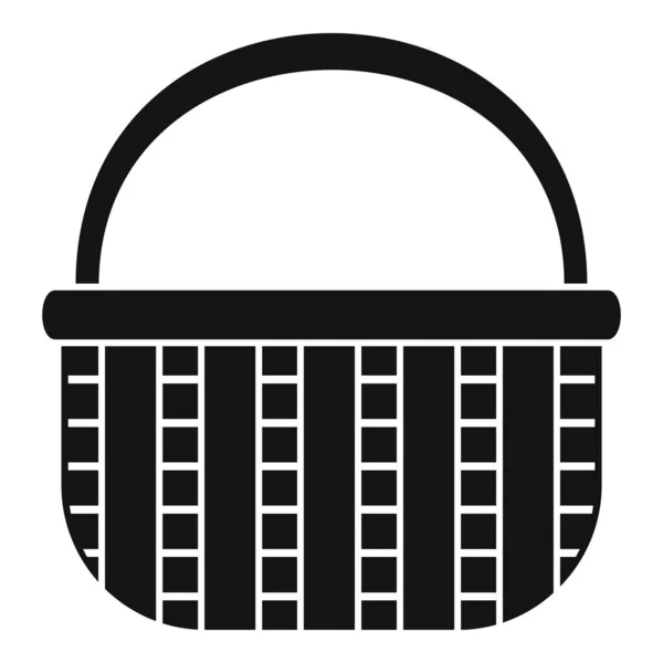 Container wicker icon, simple style — Stockvector