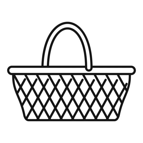 Craft wicker icon, outline style — Stockvektor