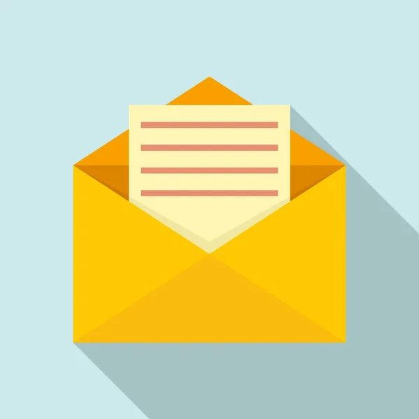 Icono de carta de correo, estilo plano — Vector de stock