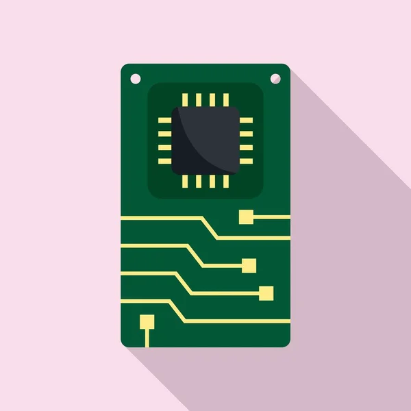 Telephone motherboard icon, flat style — 图库矢量图片