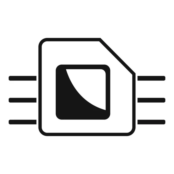 Phone esim icon, simple style — Stock Vector
