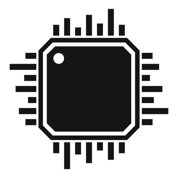 Smartphone processor icon, simple style — Stock Vector